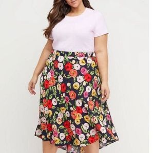 Lane Bryant Floral A line skirt
